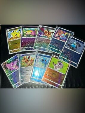 9x Card of Chinese Set Exclusive Celebration Player Ceremony Eevee,Pikachu promo